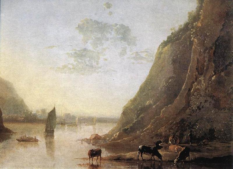 CUYP, Aelbert River-bank with Cows sd